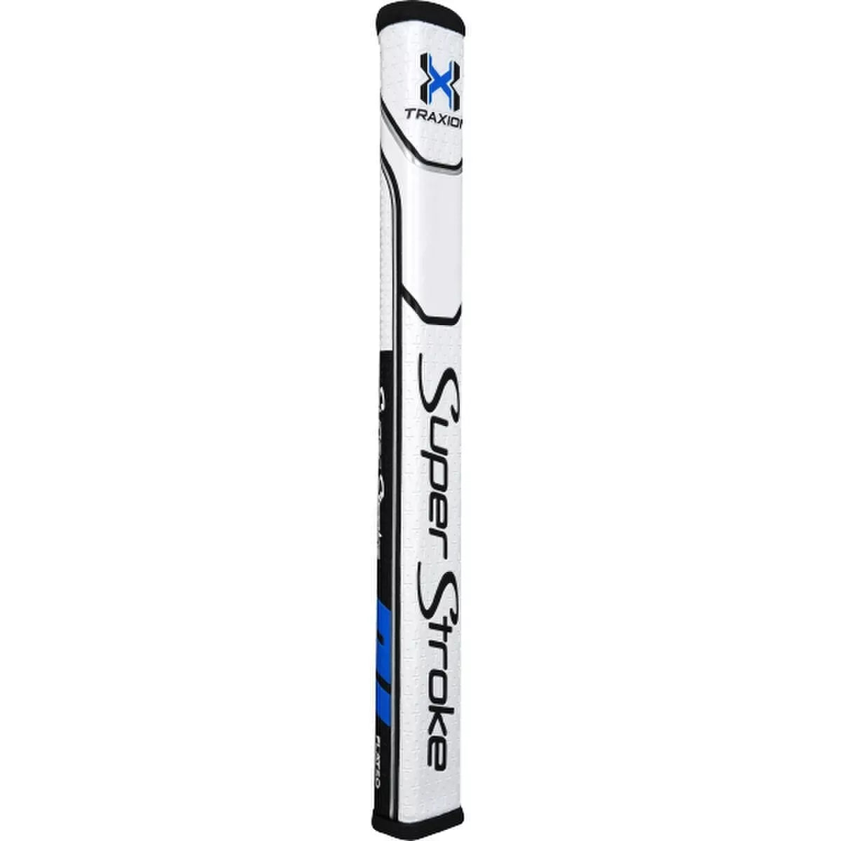 SuperStroke (Authentic) Traxion Black White & Blue Flatso 1.0 Putter Grip