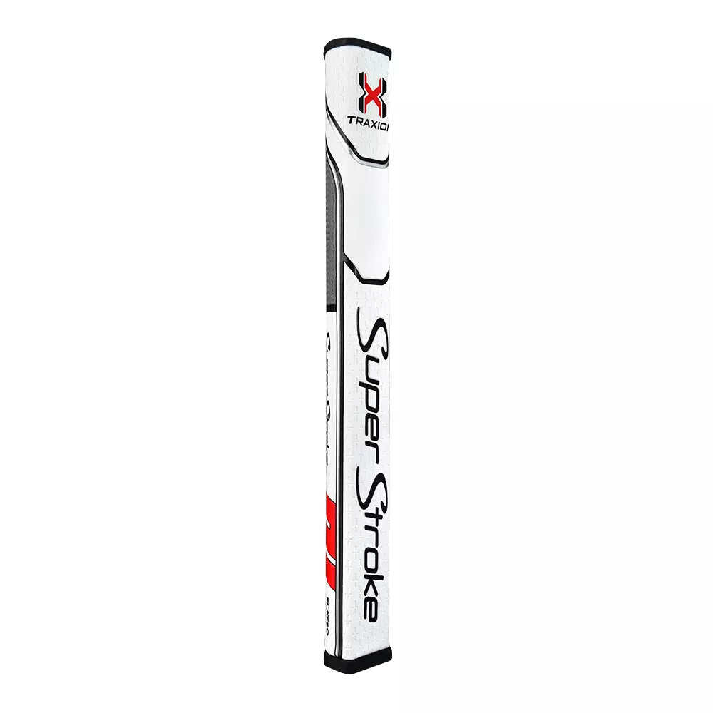 SuperStroke (Authentic) Traxion Red White & Gray Flatso 1.0 Putter Grip