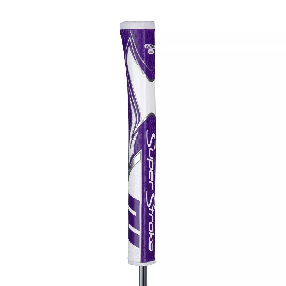 SuperStroke (Authentic) Zenergy Purple & White Pistol 2.0 Putter Grip