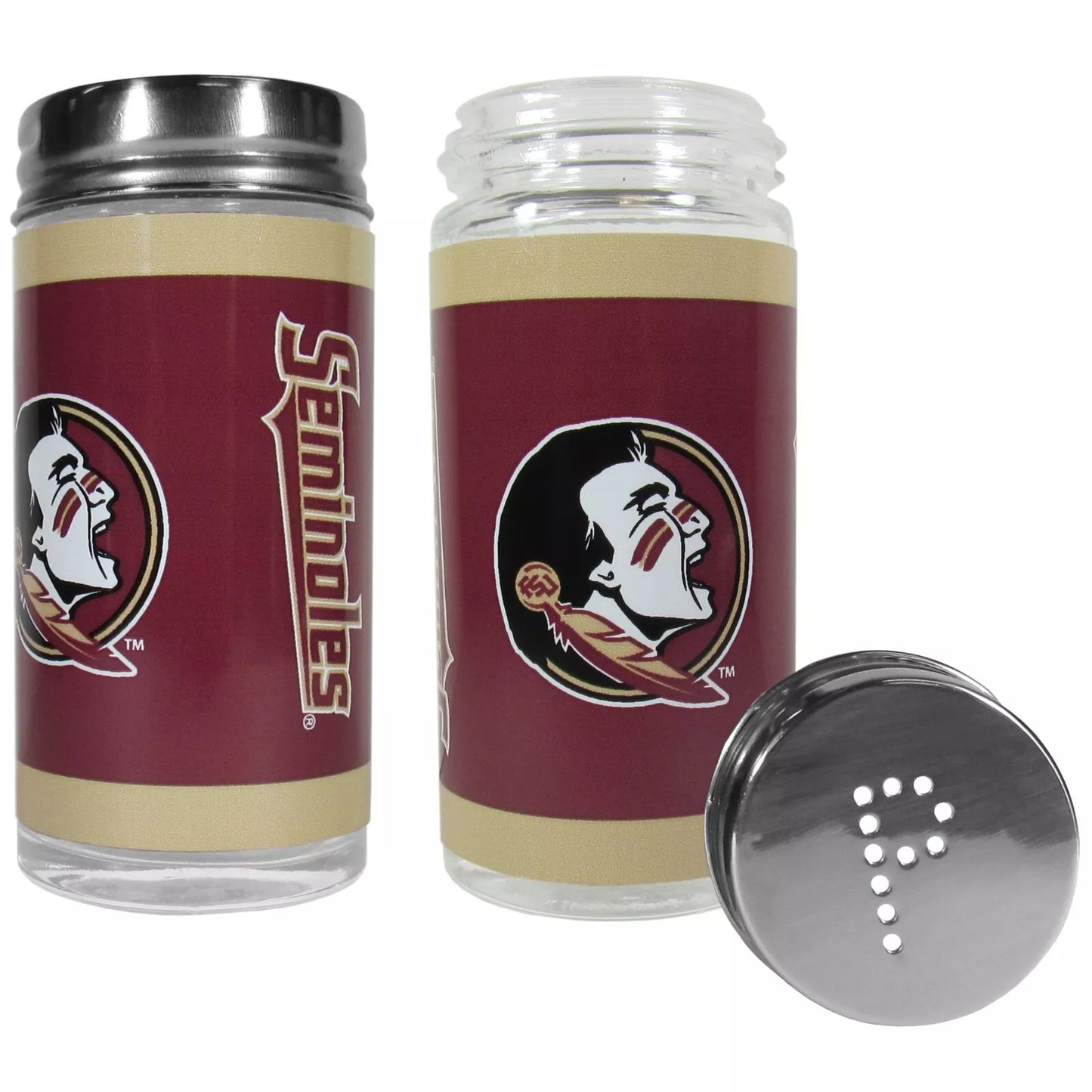 Siskiyou Gifts Florida State Seminoles Glass Salt and Pepper Shakers, NCAA Licensed