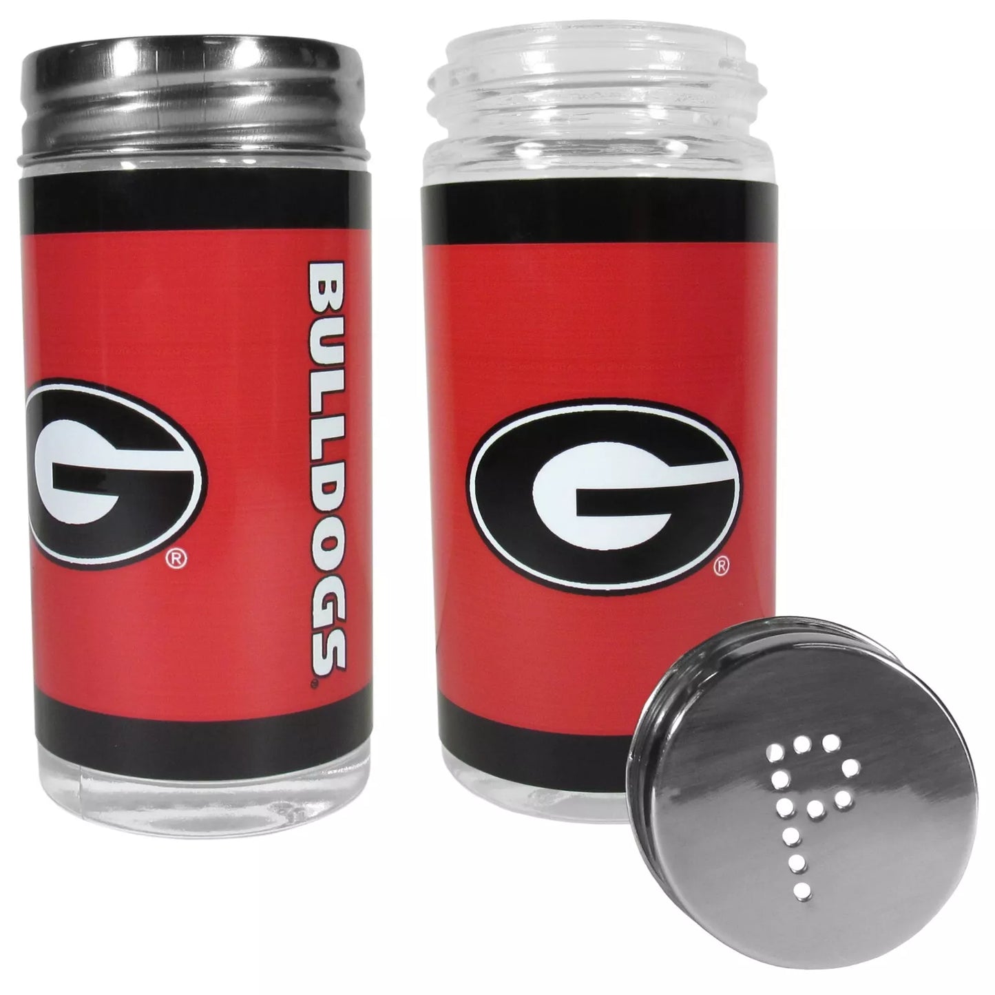 Siskiyou Gifts Georgia Bulldogs Glass Salt and Pepper Shakers, NCAA Licensed