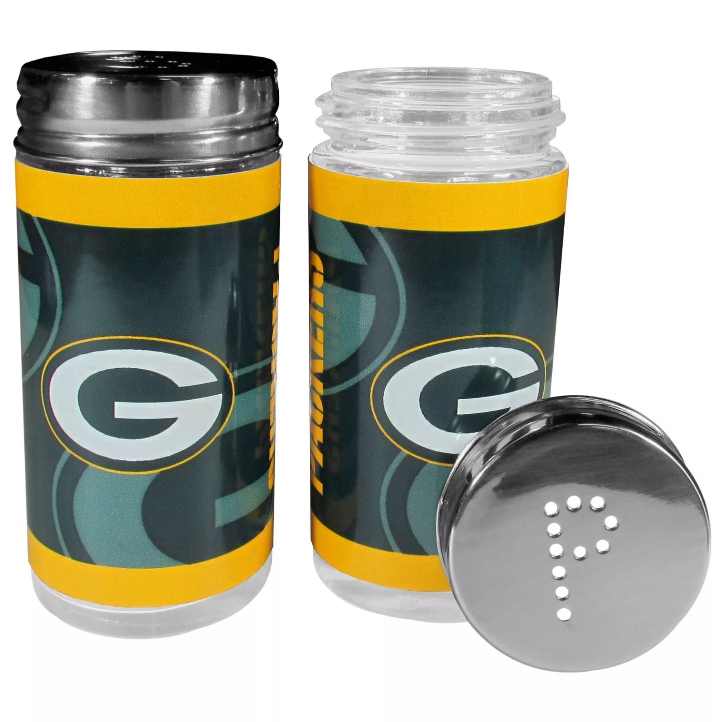 Siskiyou Gifts Green Bay Packers Glass Salt and Pepper Shakers, NFL Licensed