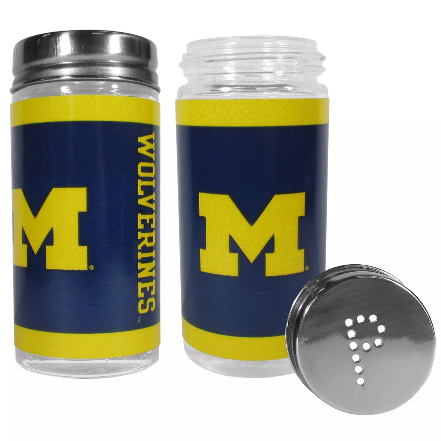 Siskiyou Gifts Michigan Wolverines Glass Salt and Pepper Shakers, NCAA Licensed