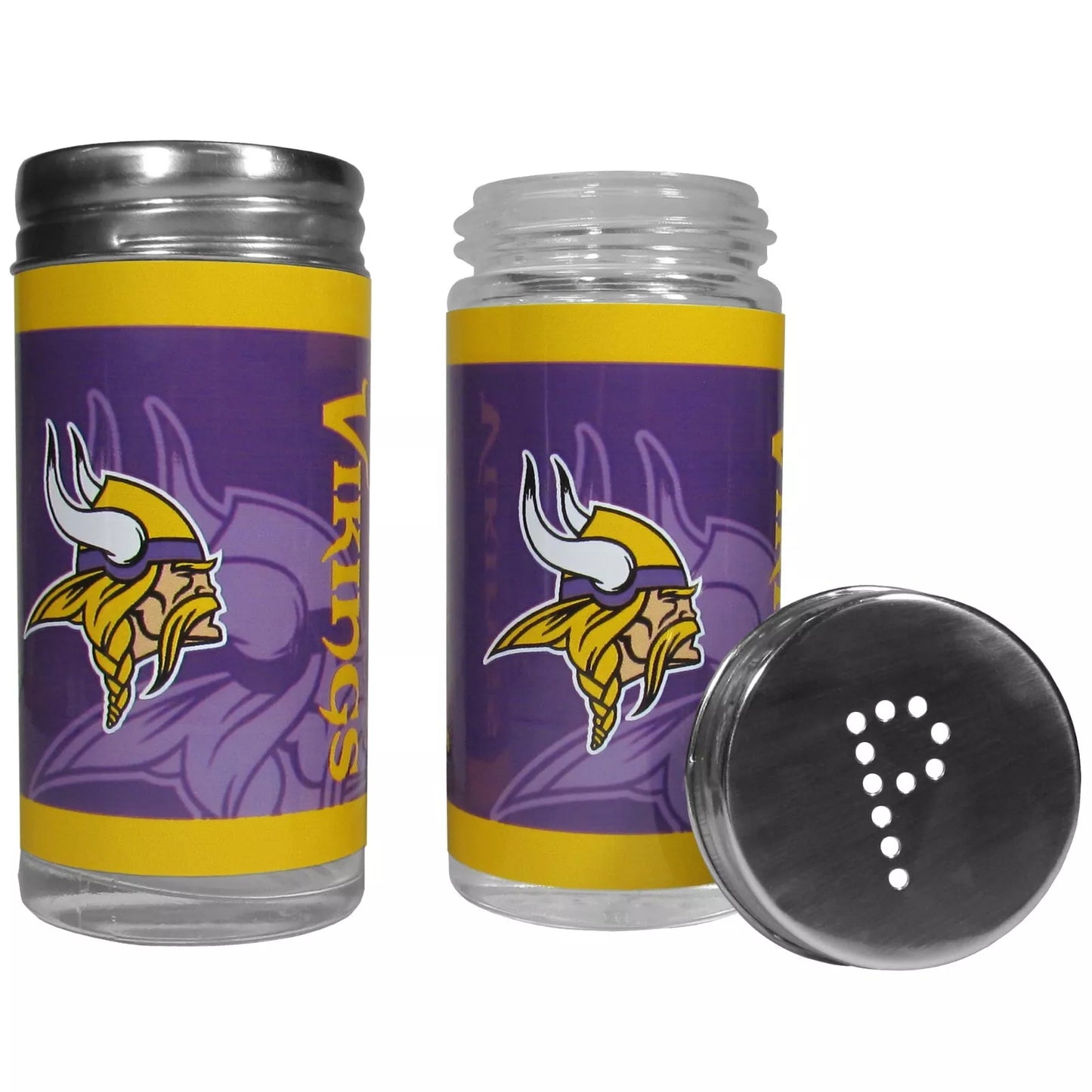Siskiyou Gifts Minnesota Vikings Glass Salt and Pepper Shakers, NFL Licensed
