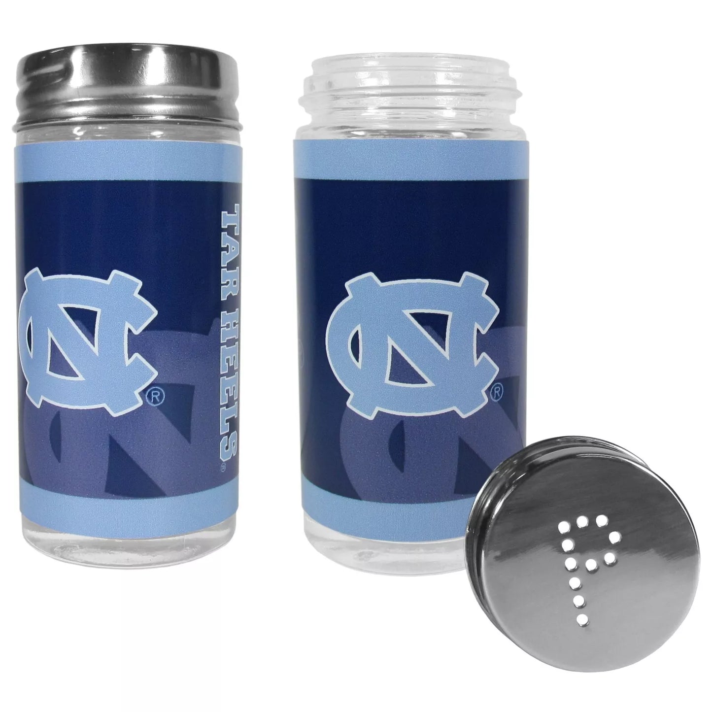 Siskiyou Gifts North Carolina Tar Heels Glass Salt and Pepper Shakers, NCAA Licensed