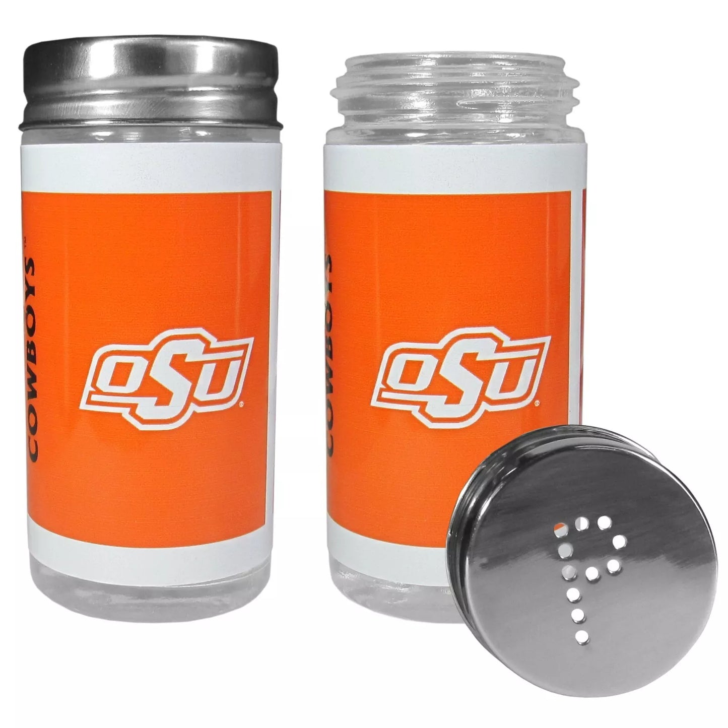 Siskiyou Gifts Oklahoma State Cowboys Glass Salt and Pepper Shakers, NCAA Licensed