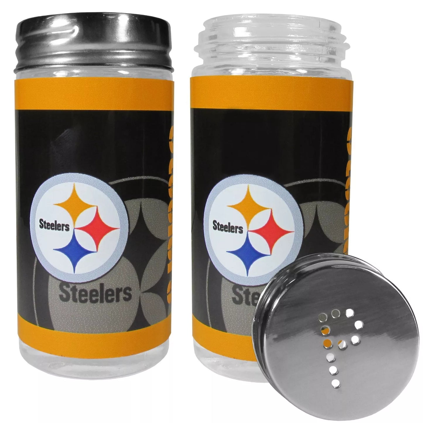 Siskiyou Gifts Pittsburgh Steelers Glass Salt and Pepper Shakers, NFL Licensed
