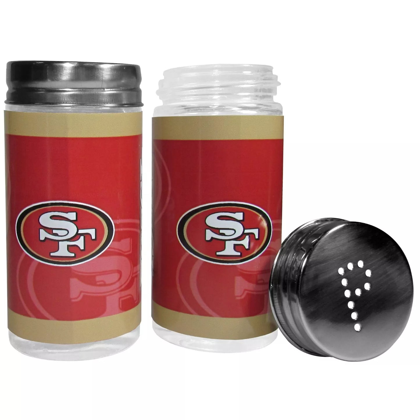 Siskiyou Gifts San Francisco 49ers Glass Salt and Pepper Shakers, NFL Licensed