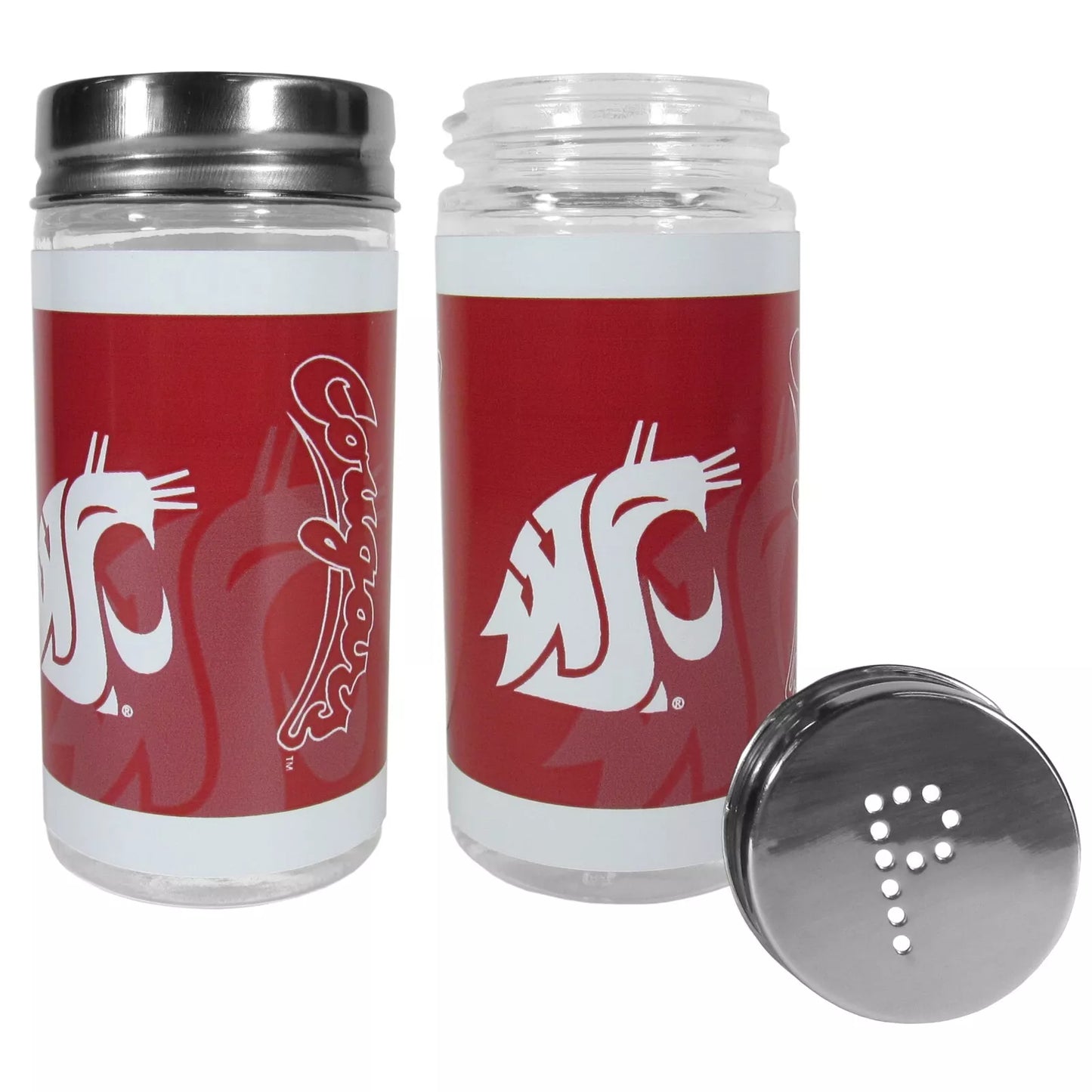 Siskiyou Gifts Washington State Cougars Glass Salt and Pepper Shakers, NCAA Licensed
