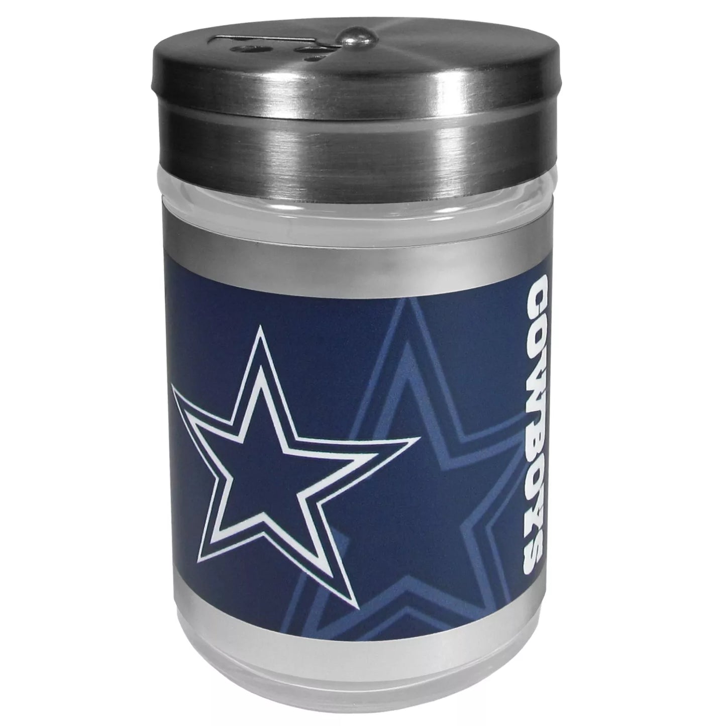 Siskiyou Gifts Dallas Cowboys Glass Tailgater Seasoning Shaker, NFL Licensed