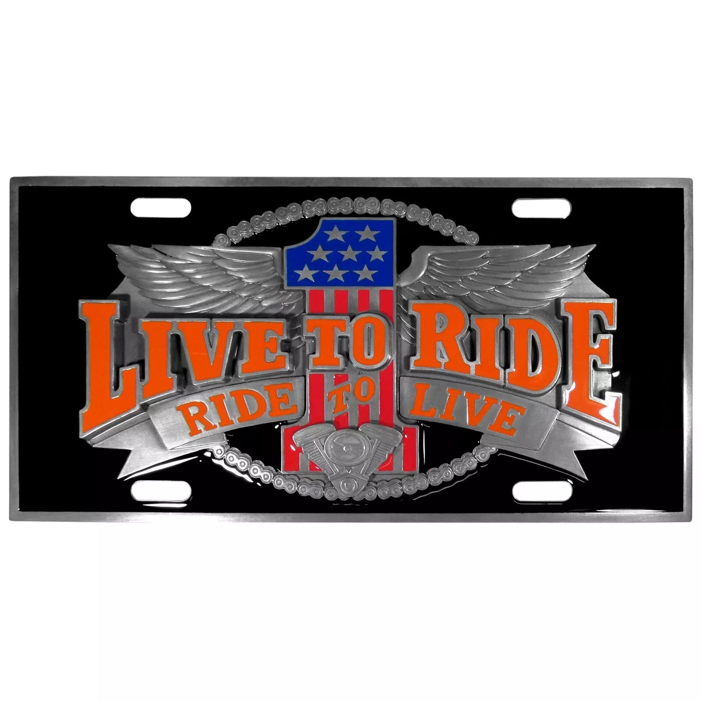 Siskiyou Gifts Live to Ride Collector's 3D License Plate