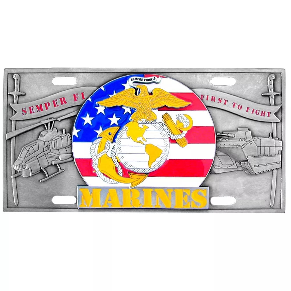 Siskiyou Gifts Marines Semper Fi 3D Collector's License Plate