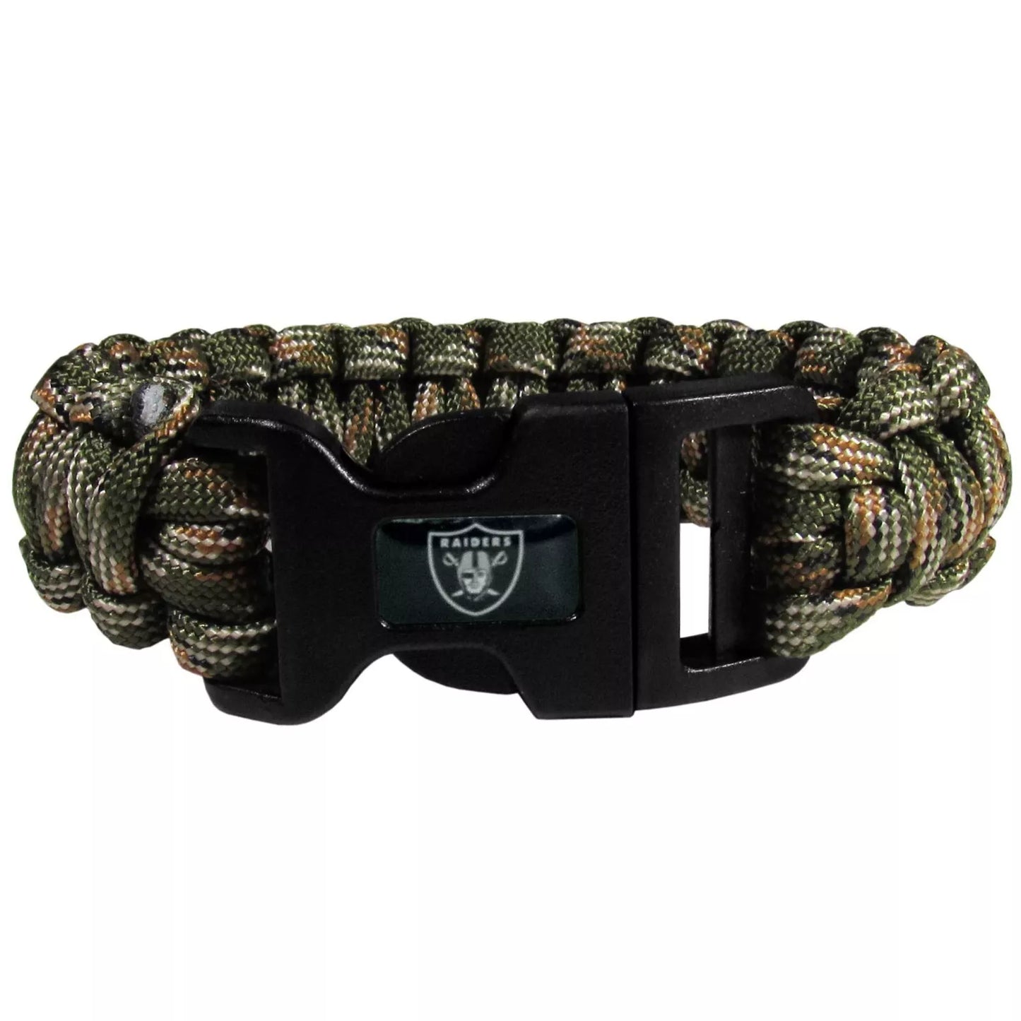 Siskiyou Gifts Las Vegas Raiders Camo Survivor Bracelet, NFL Licensed