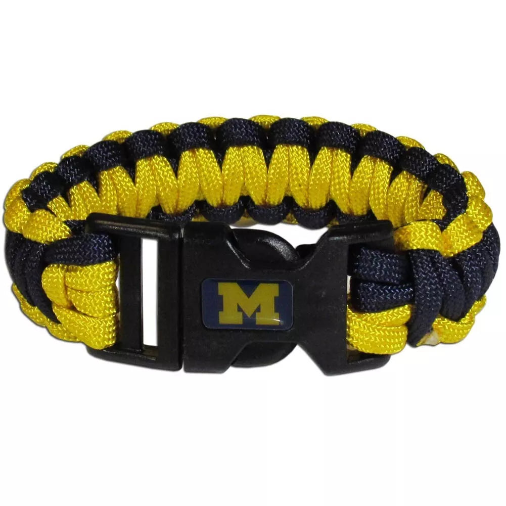 Siskiyou Gifts Michigan Wolverines Survivor Bracelet, NCAA Licensed