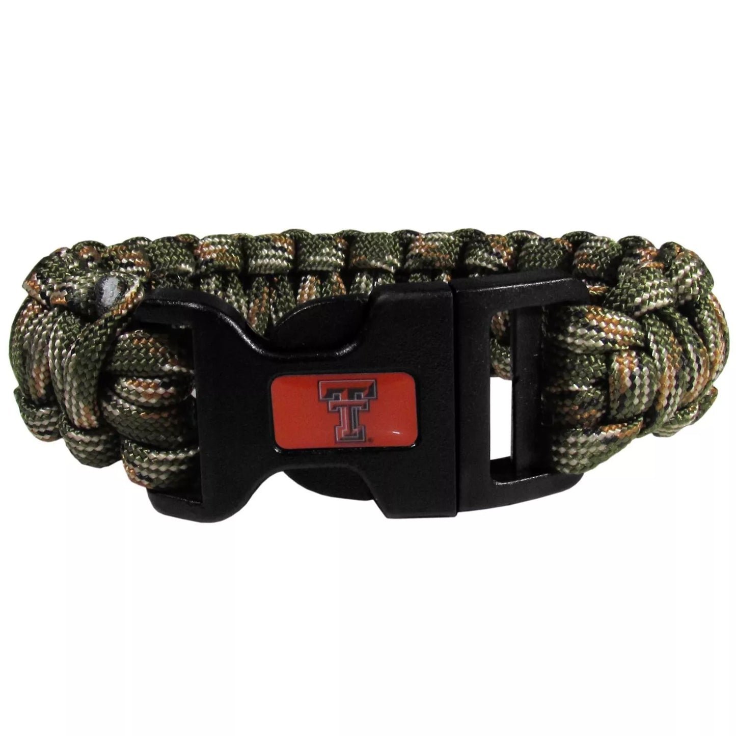 Siskiyou Gifts Texas Tech Red Raiders Camo Survivor Bracelet, NCAA Licensed