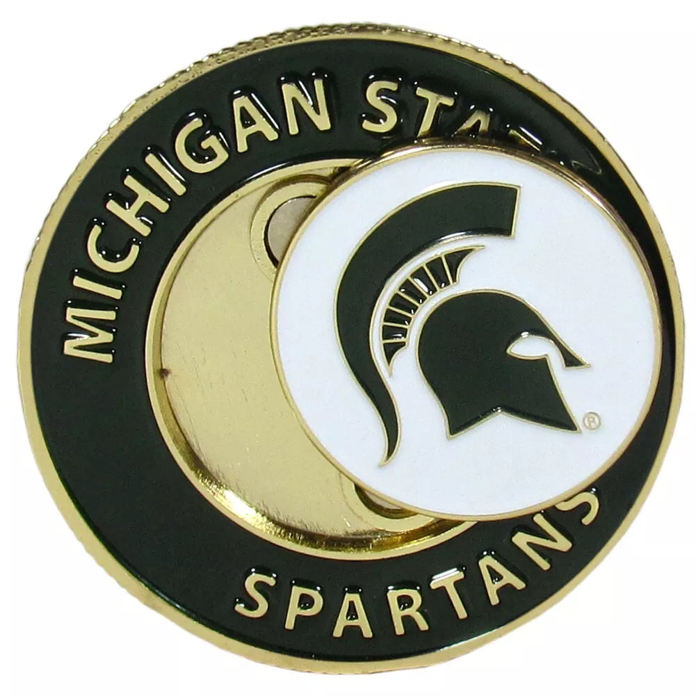 Siskiyou Gifts Michigan State Spartans 1.75" Diameter Team Logo Coin Golf Ball Marker, NCAA Licensed