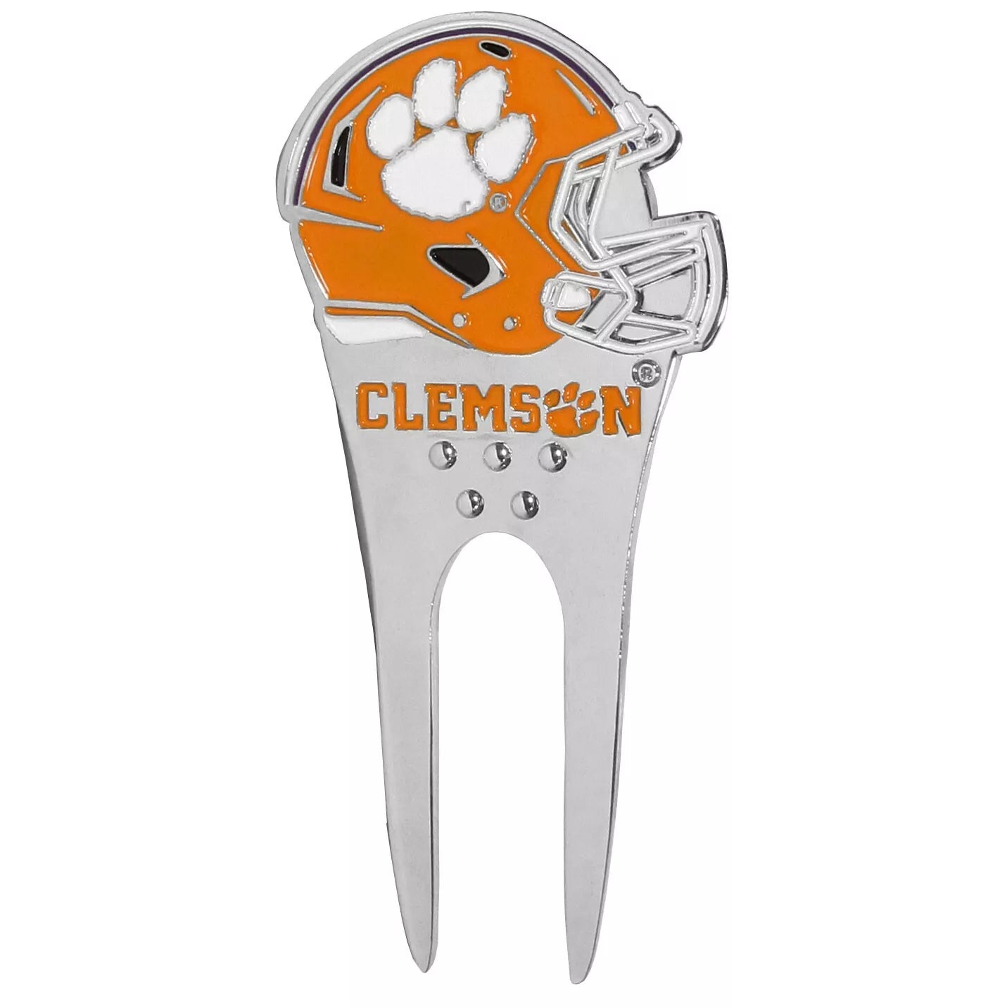 Siskiyou Gifts Clemson Tigers Metal Helmet Divot Tool w/1"Golf Ball Marker, NCAA Licensed!