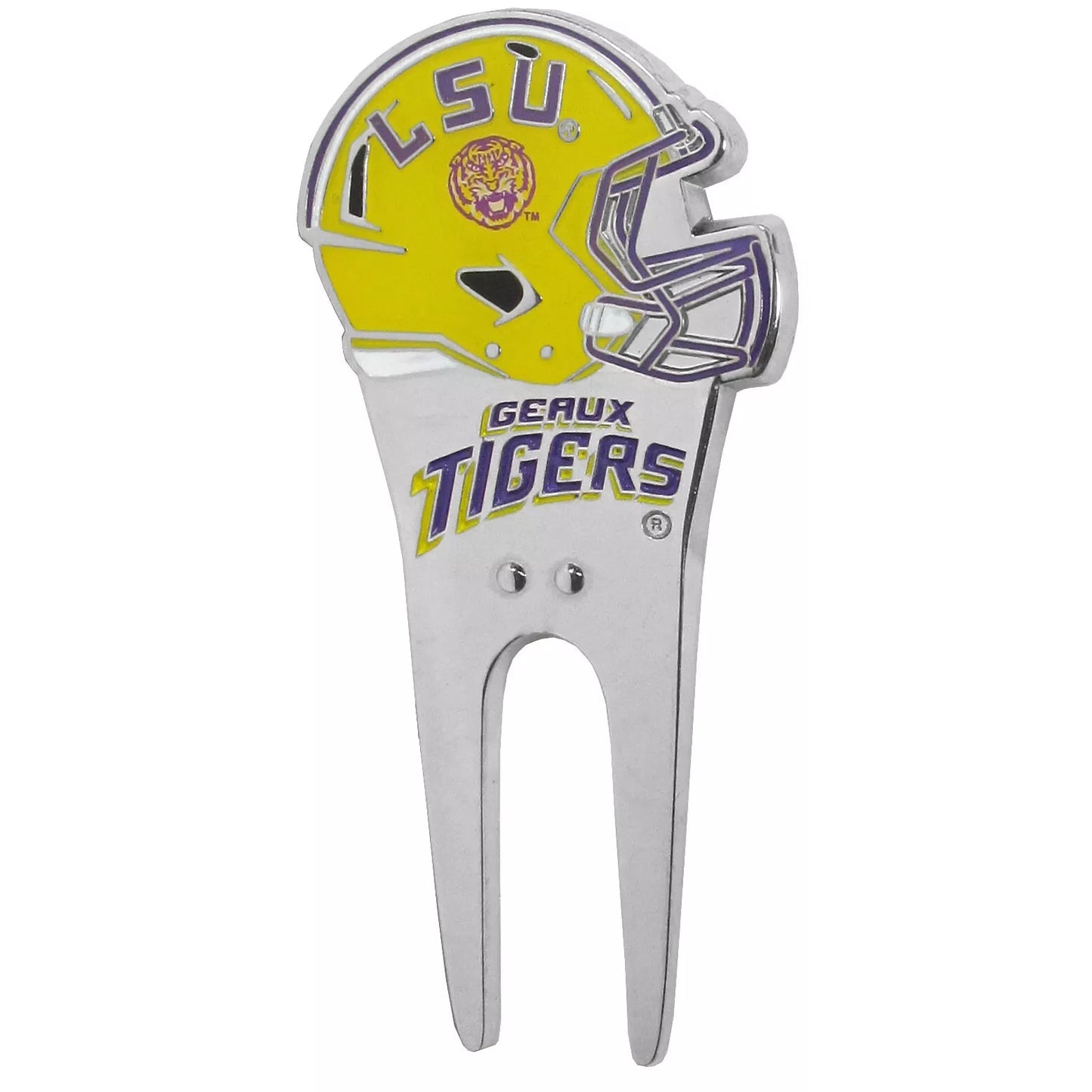 Siskiyou Gifts LSU Tigers Metal Helmet Divot Tool w/1"Golf Ball Marker, NCAA Licensed