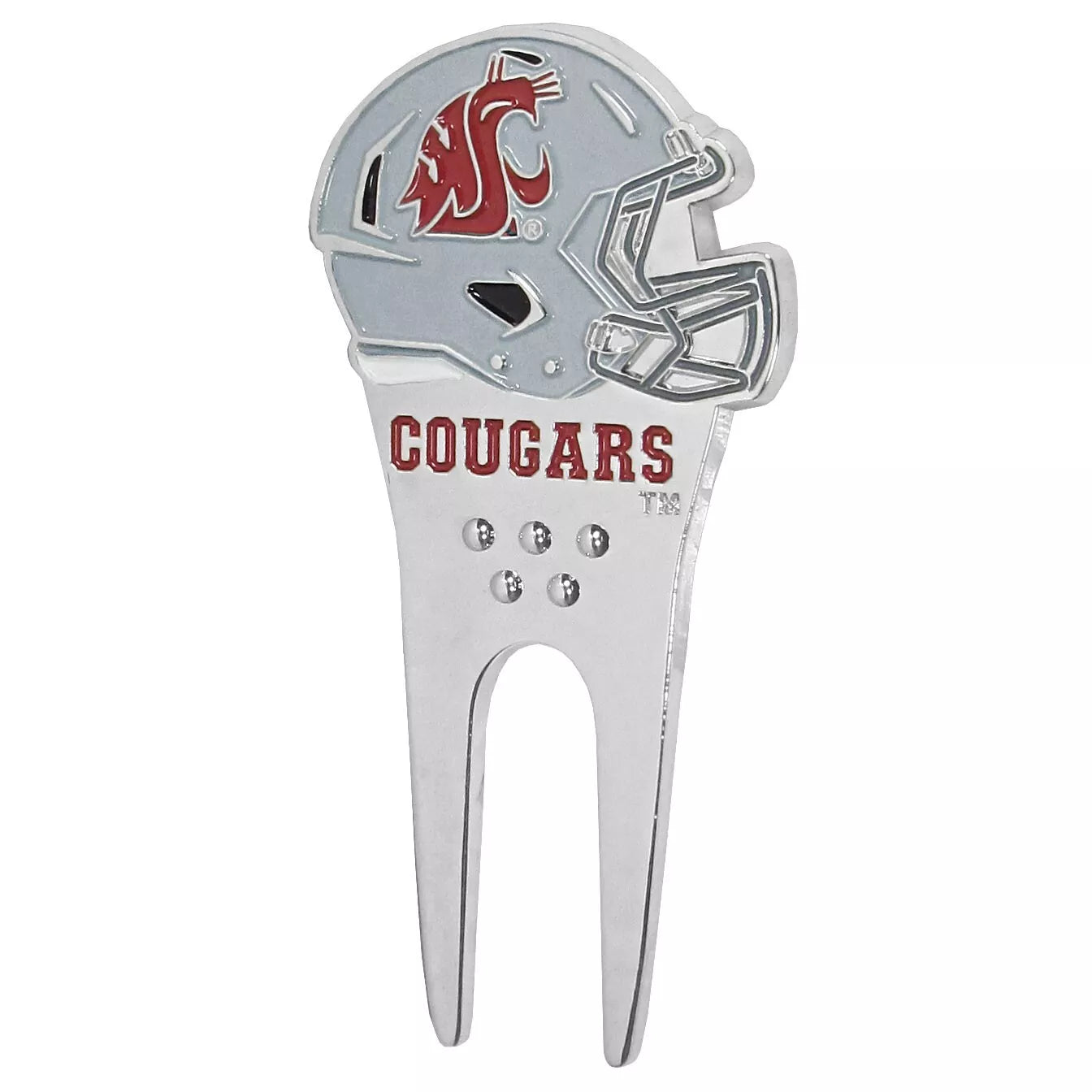 Siskiyou Gifts Washington State Cougars Metal Helmet Divot Tool w/1"Golf Ball Marker, NCAA Licensed