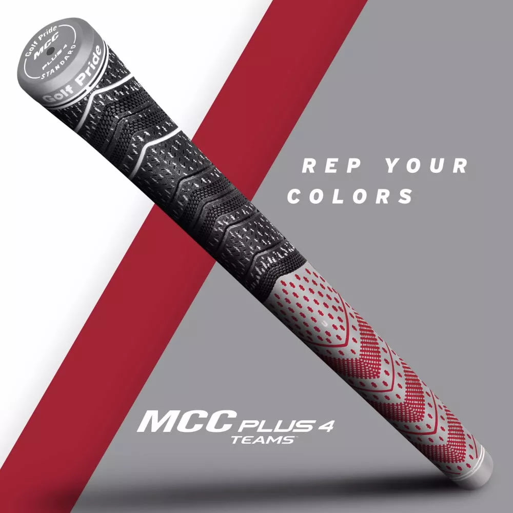 Golf Pride Authentic MCC Plus4 Standard Swing Club Grip Gray/Red