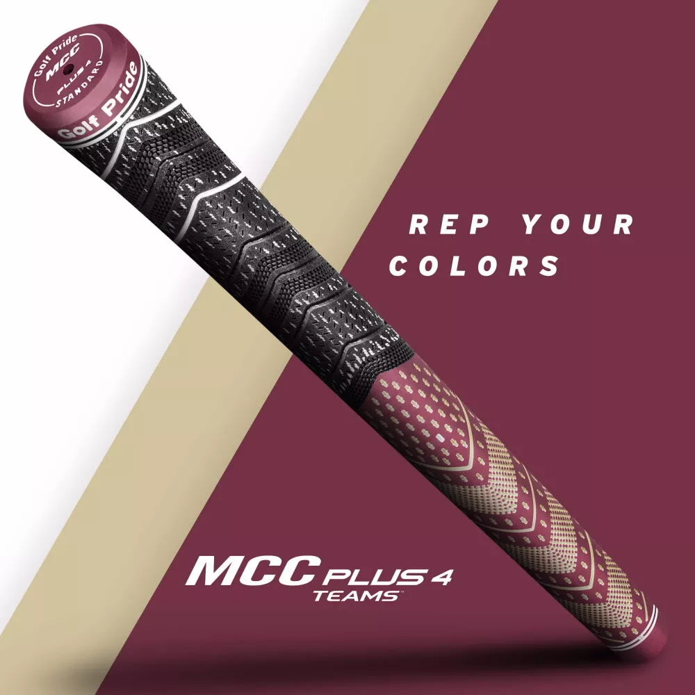 Golf Pride Authentic MCC Plus4 Standard Swing Club Grip Maroon/Gold