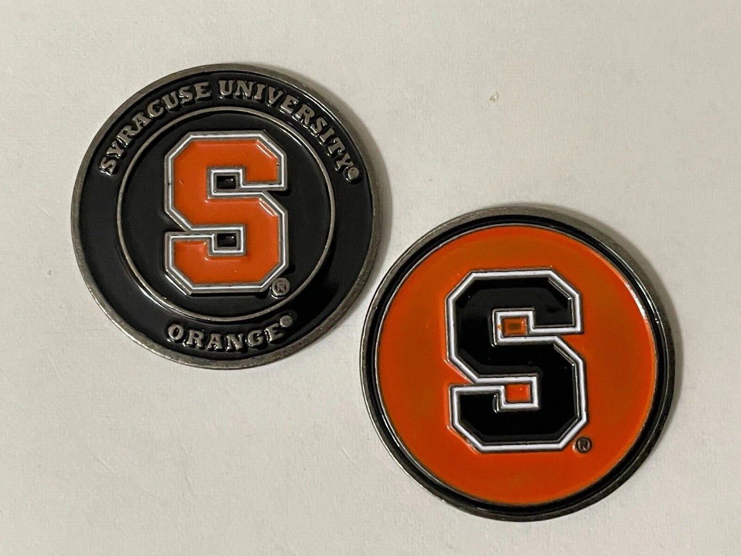 Syracuse Orange (Orangemen) 1" Diameter Double Sided Golf Ball Marker NCAA