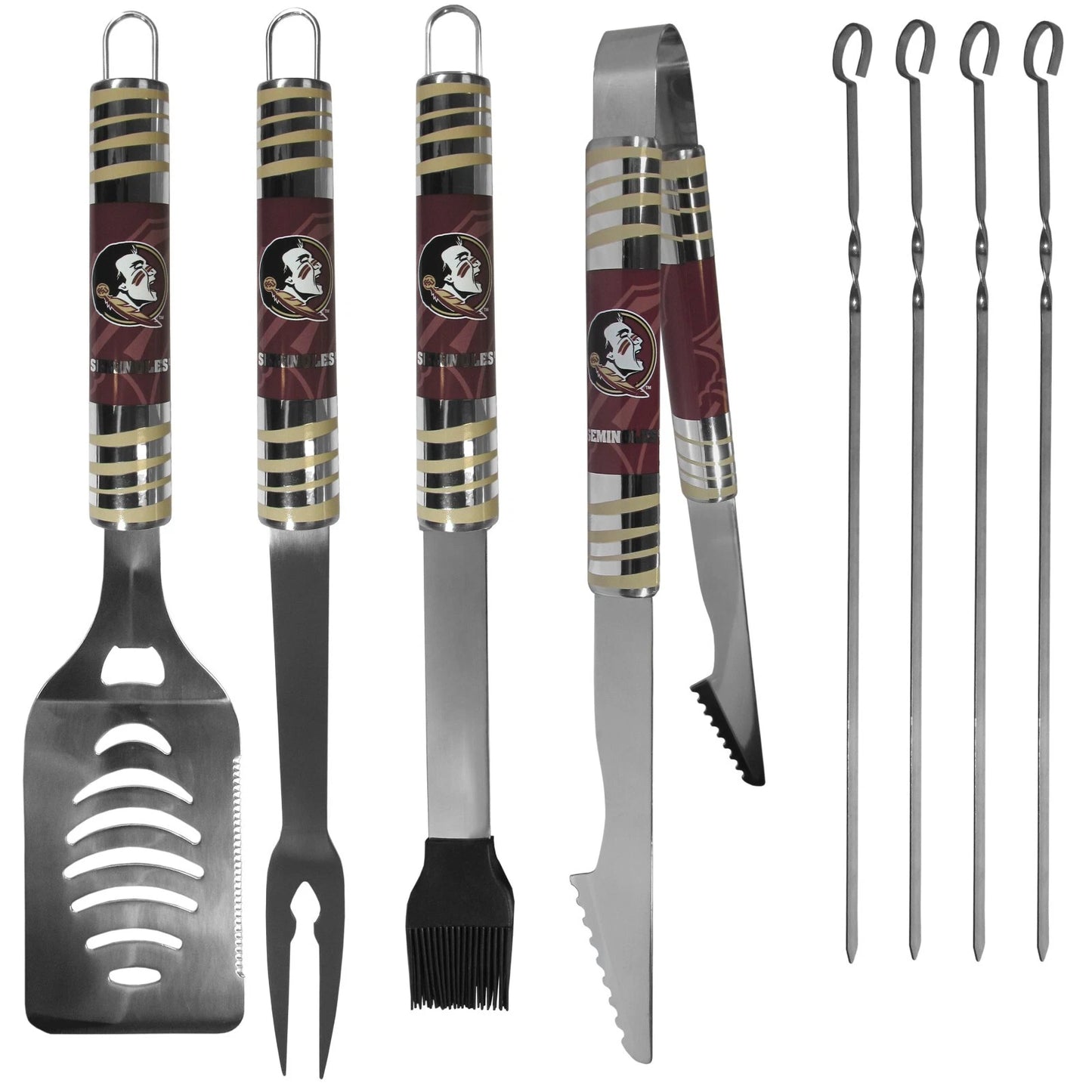 Siskiyou Gifts Florida State Seminoles 8 Piece Tailgater BBQ Set w/Metal Case, NCAA Licensed