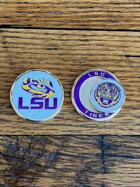 PRG Golf LSU Tigers Duo Logo Magnetic Golf Ball Marker NCAA Licensed