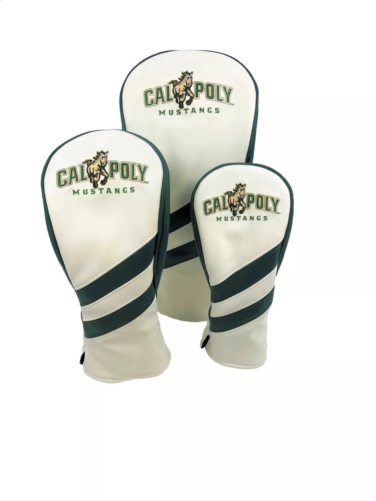 PRG Golf Cal Poly Mustangs Set of 3 Head Covers Driver Fairway & Rescue NCAA Licensed