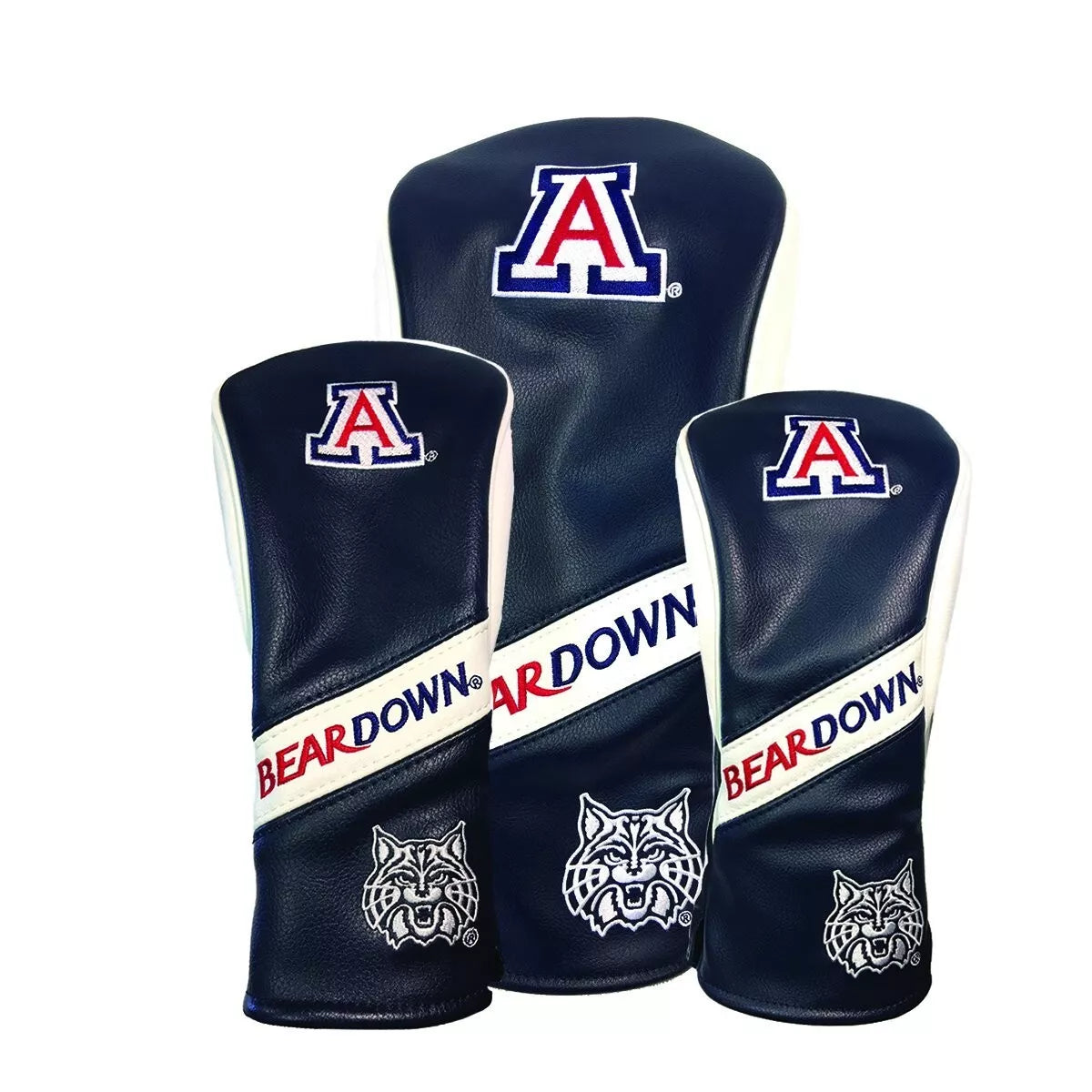 PRG Golf Arizona Wildcats Set of 3 Head Covers Driver Fairway & Rescue NCAA Licensed