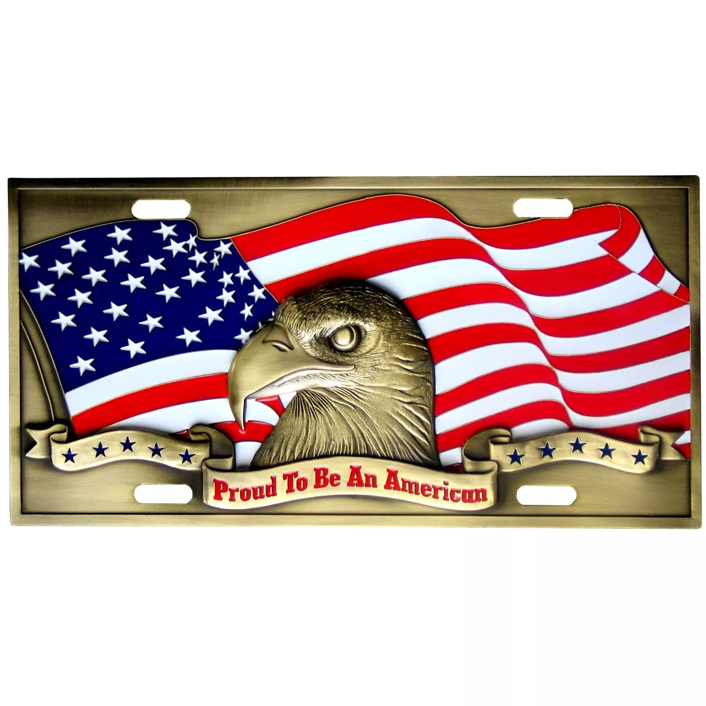 Siskiyou Gifts "PROUD TO BE AN AMERICAN" Collector's 3d License Plate