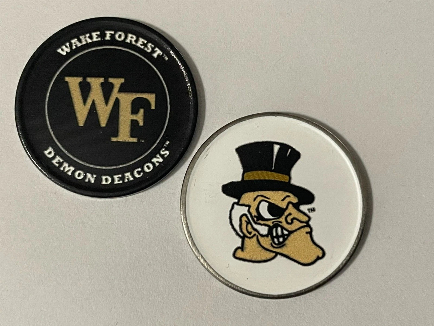 Wake Forest Deacon Demons 1" Diameter Double Sided Magnetic Golf Ball Marker NCAA
