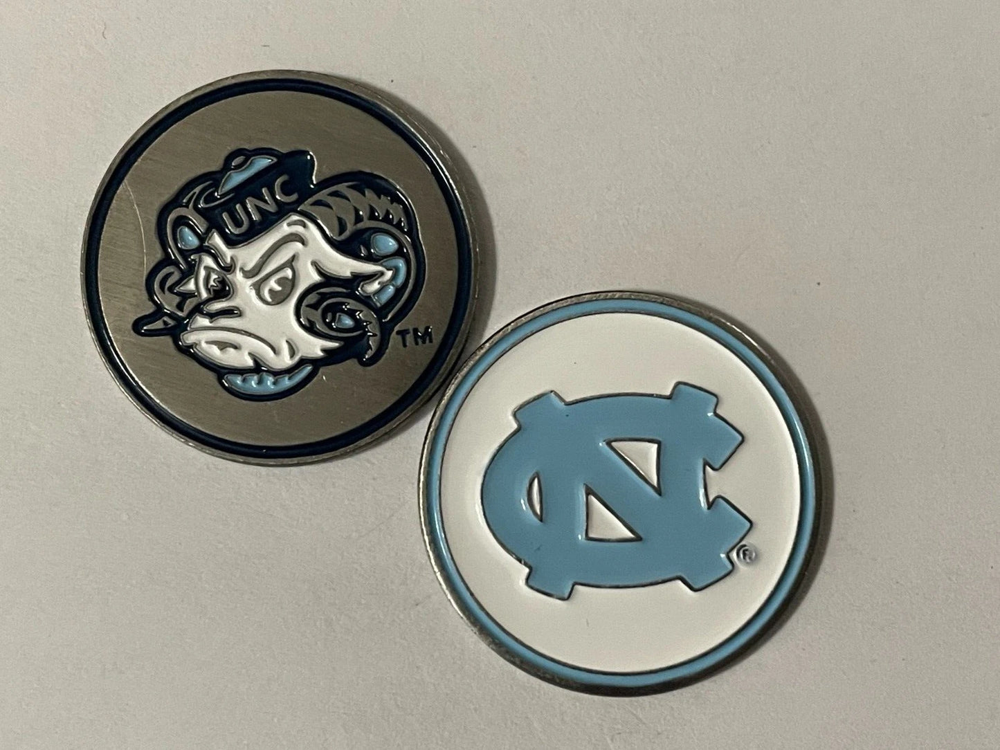 North Carolina Tar Heels1" Diameter Double Sided Magnetic Golf Ball Marker NCAA