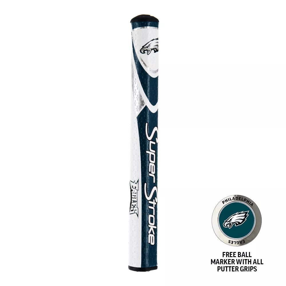 SuperStroke (Authentic) Philadelphia Eagles 2.0 Putter Grip w/Ball Marker NFL Licensed