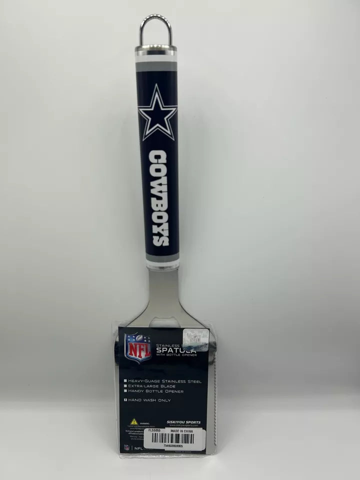 Siskiyou Gifts Dallas Cowboys Stainless Steel BBQ Spatula w/Bottle Opener, NFL Licensed