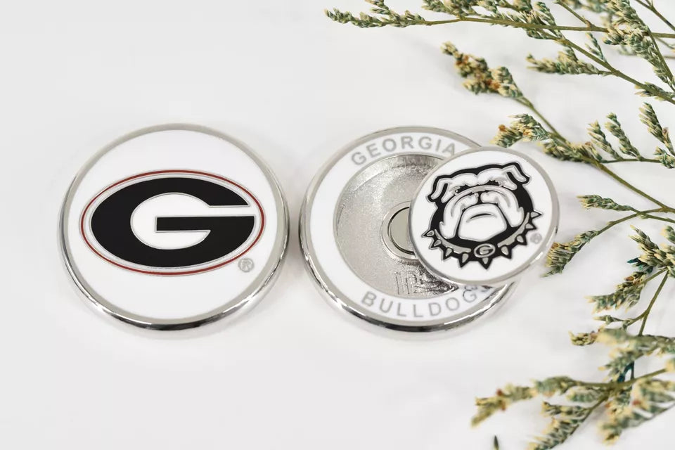 PRG Golf Georgia Bulldogs Duo Logo Magnetic Golf Ball Marker NCAA Licensed