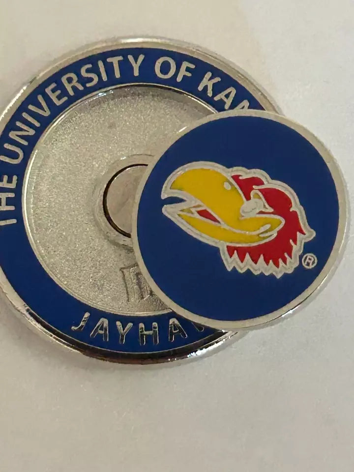PRG Golf Kansas Jayhawks Duo Logo Magnetic Golf Ball Marker NCAA Licensed
