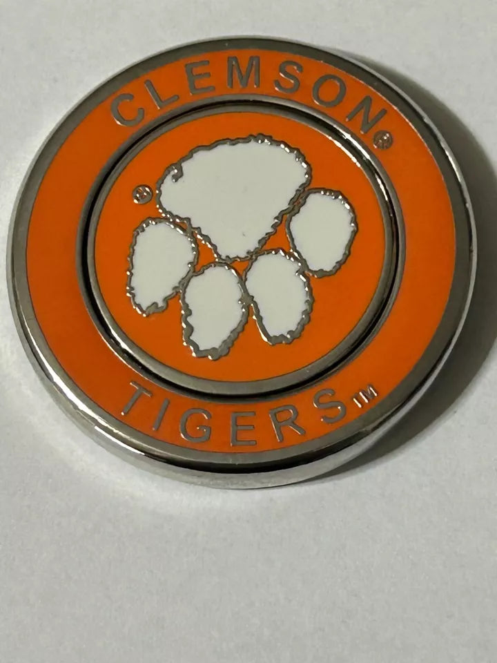 PRG Golf Clemson Tigers Duo Logo Magnetic Golf Ball Marker NCAA Licensed