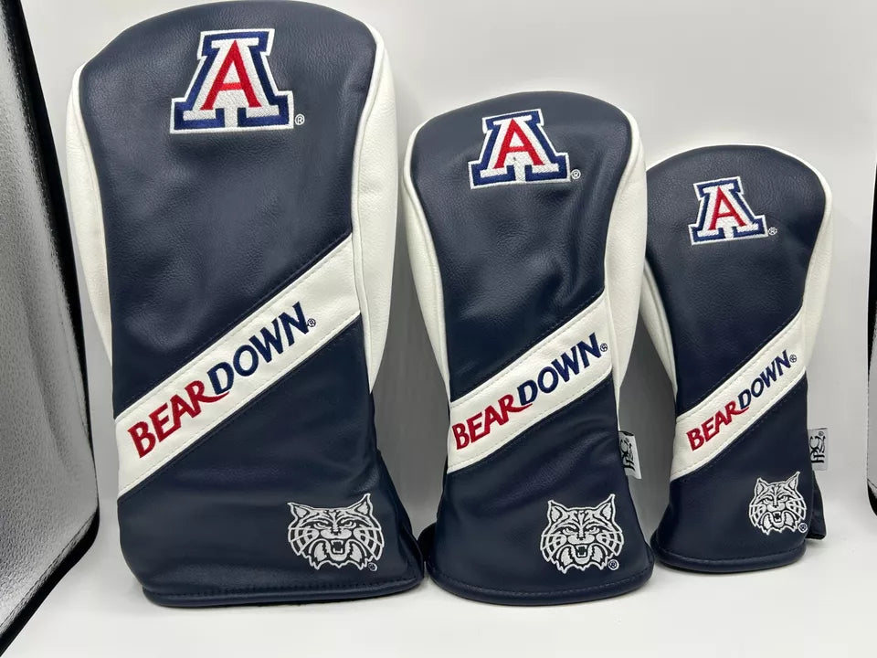 PRG Golf Arizona Wildcats Set of 3 Head Covers Driver Fairway & Rescue NCAA Licensed