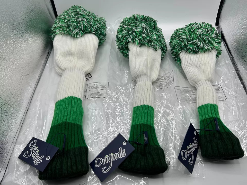 PRG Golf Originals Collection Luck Of The Irish Pom Pom Set of 3 Head Covers Driver Fairway & Rescue