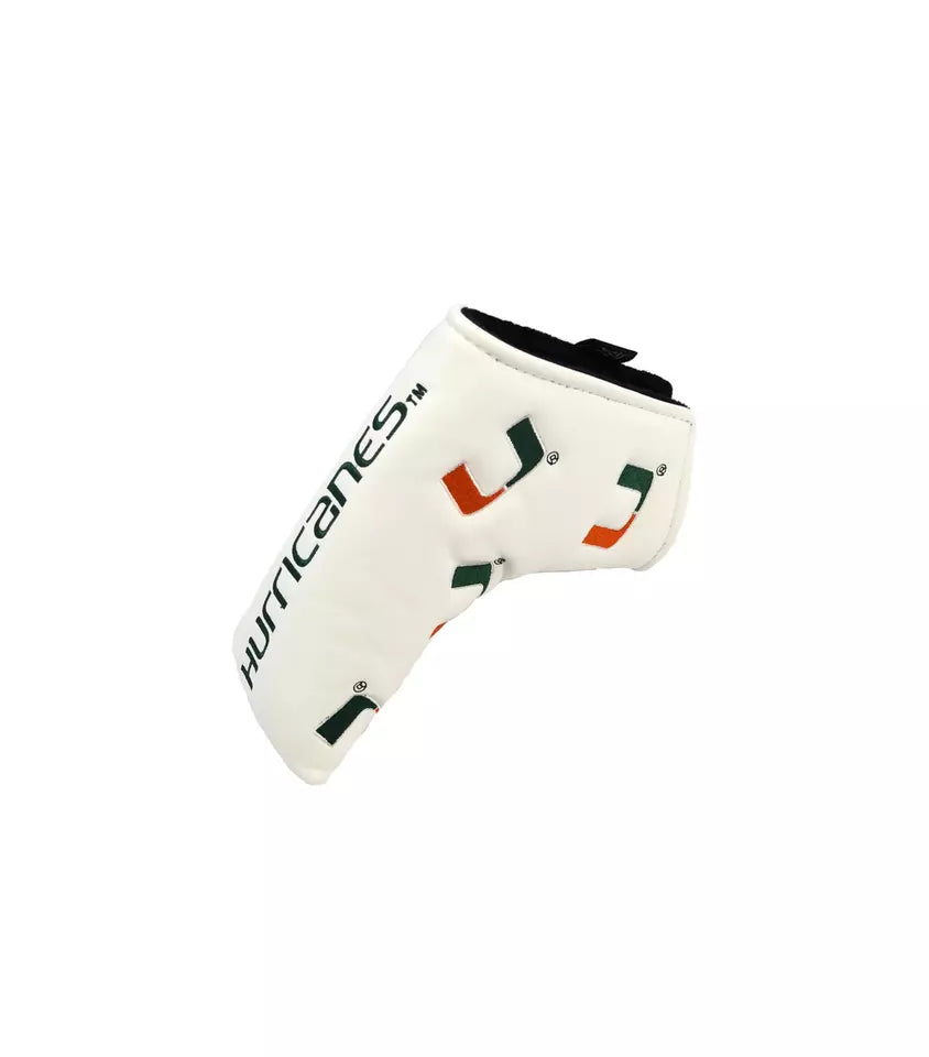 PRG Golf Miami Hurricanes Blade Putter Cover NCAA Licensed