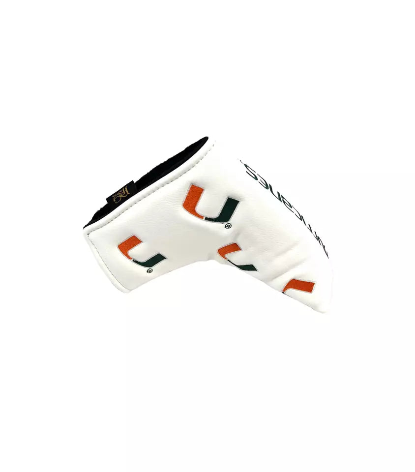 PRG Golf Miami Hurricanes Blade Putter Cover NCAA Licensed