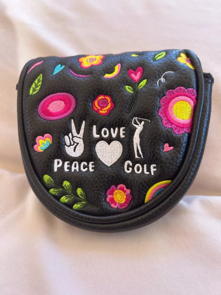PRG Golf Originals Collection Peace Love & Golf Embroidered Spider Putter Head Cover