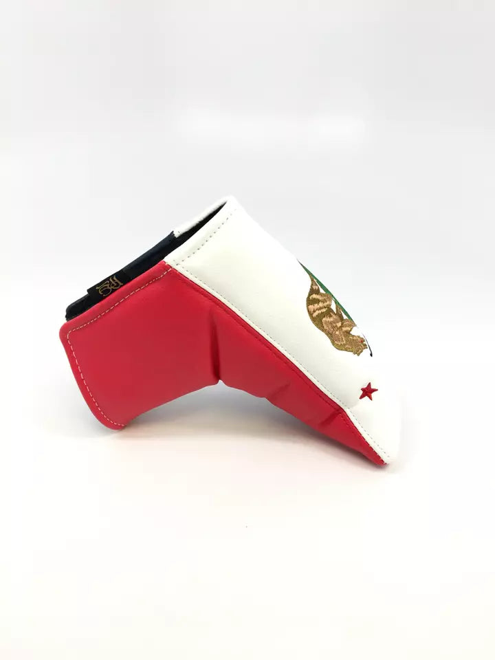 PRG Golf Limited Edition California Golden Bear Horizon Blade Putter Cover Red White Blue