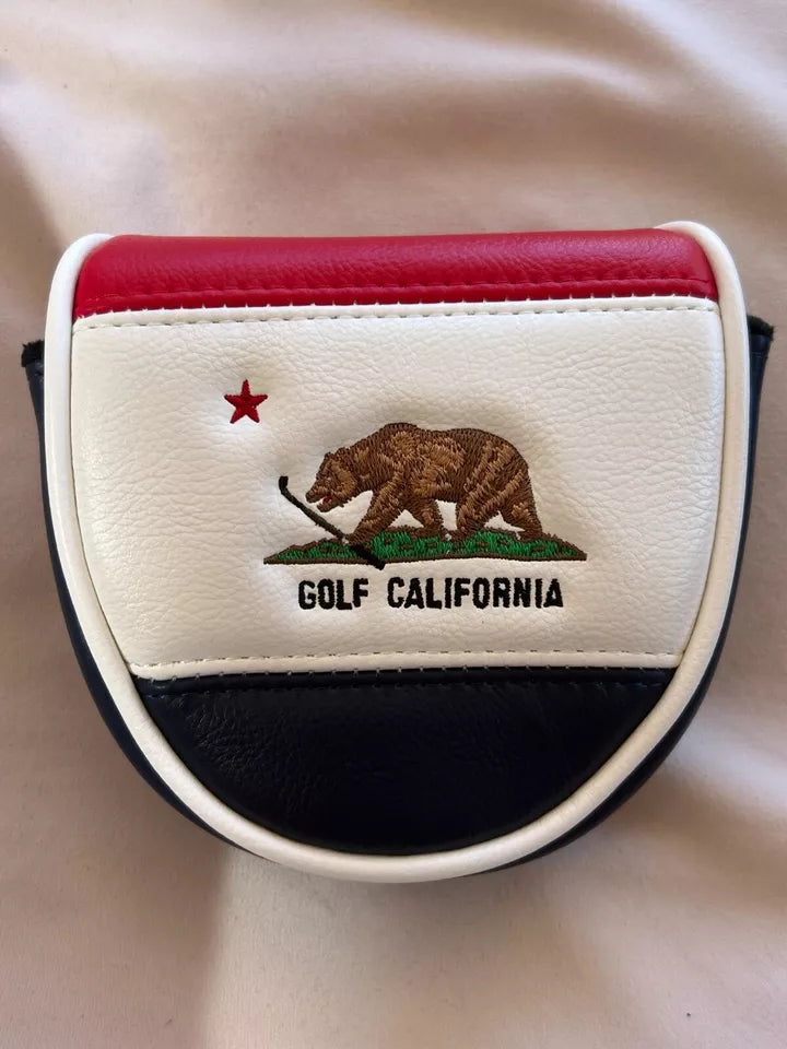 PRG Golf Limited Edition California Golden Bear Horizon Mallet Putter Cover Red White Blue
