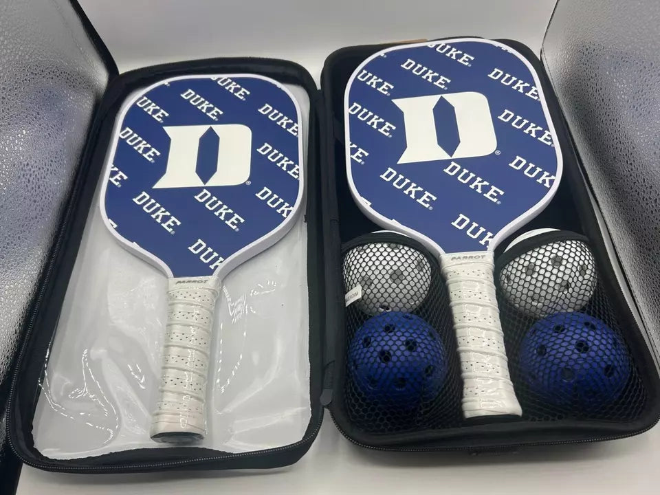 Parrot Paddles Carbon Fiber Duke Blue Devils Pickleball Paddle Set w/Case (NCAA)