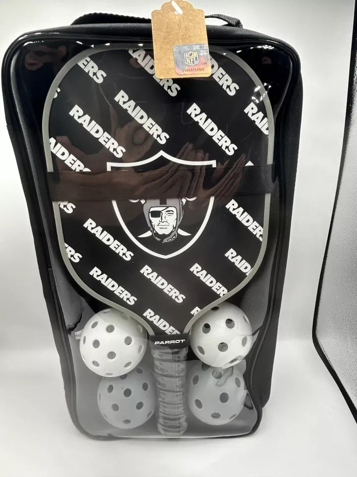 Parrot Paddles Carbon Fiber Las Vegas Raiders Pickleball Paddle Set w/Case