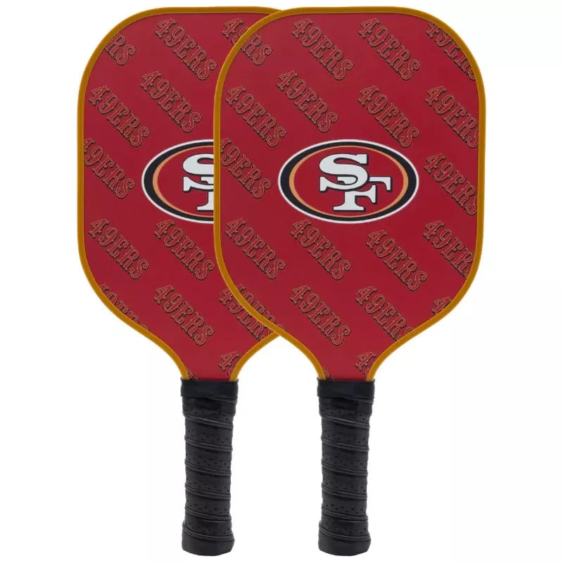 Parrot Paddles Carbon Fiber San Francisco 49ers Pickleball Paddle Set w/Case