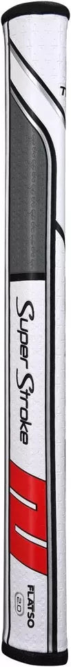 SuperStroke (Authentic) Traxion Red White & Gray Flatso 1.0 Putter Grip