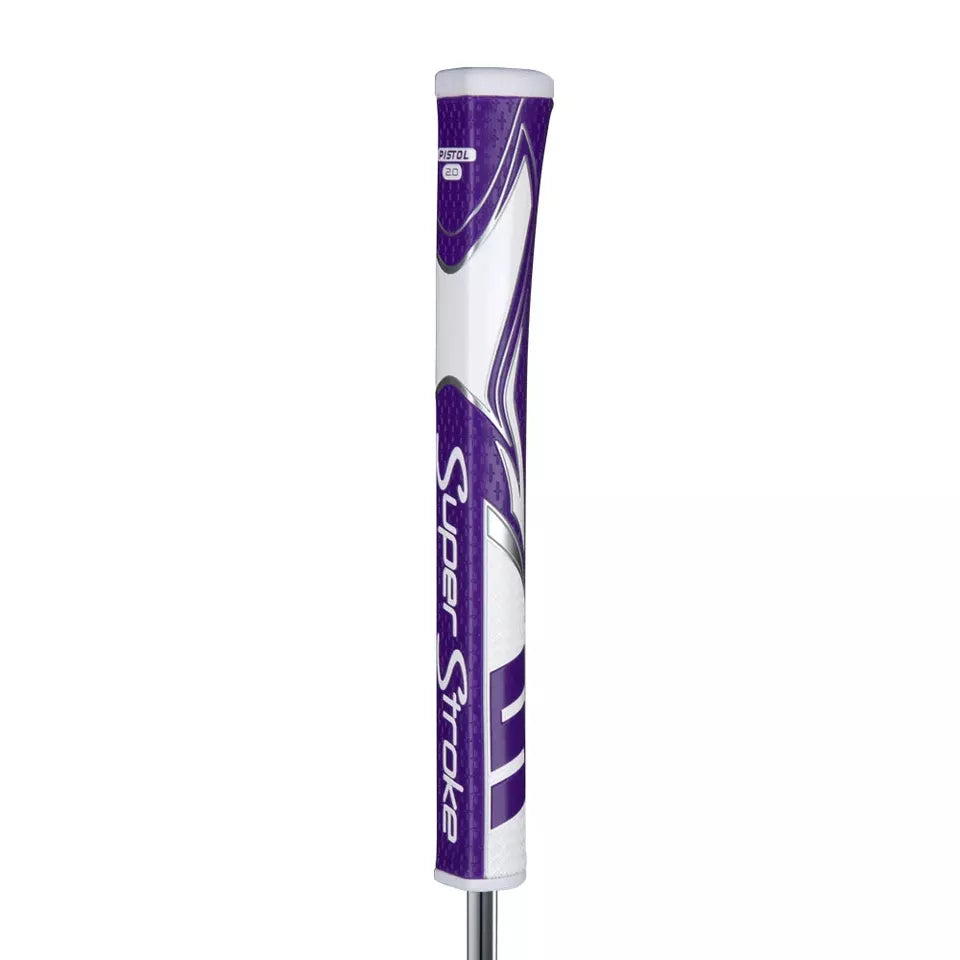 SuperStroke (Authentic) Zenergy Purple & White Pistol 2.0 Putter Grip